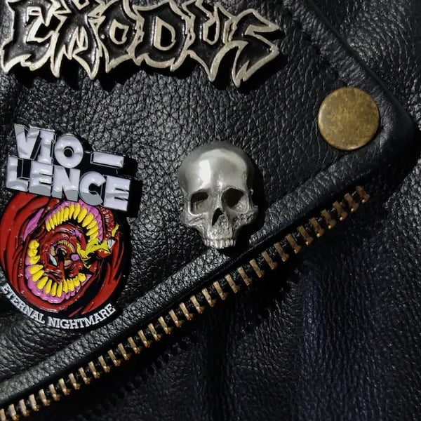 💀100% Handmade - 🔥Vintage Gothic Skull Brooch