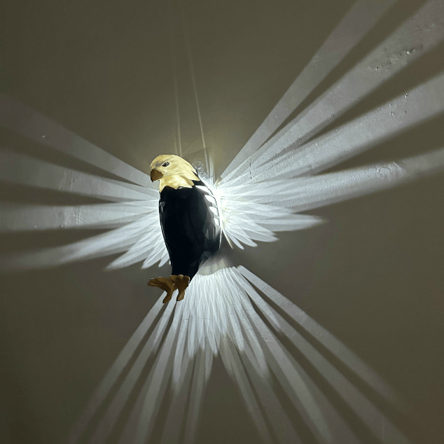 🦅Bald Eagle Wall Light✨Cool Wings🪽