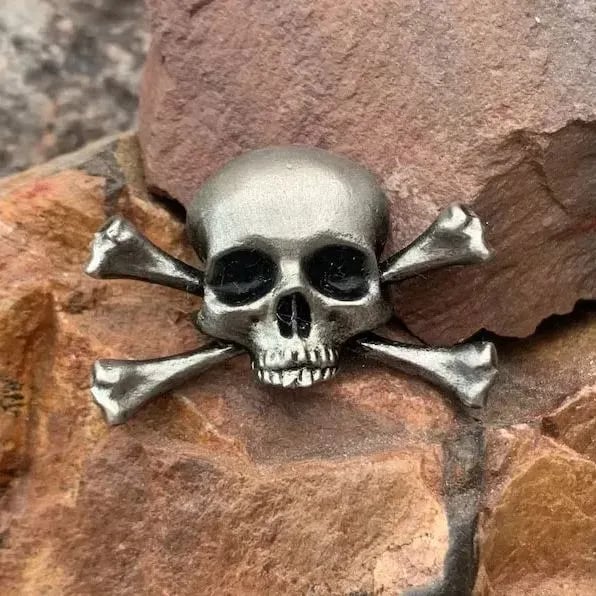 💀100% Handmade - 🔥Vintage Gothic Skull Brooch
