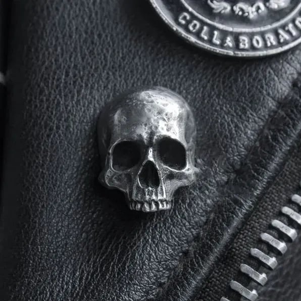 💀100% Handmade - 🔥Vintage Gothic Skull Brooch