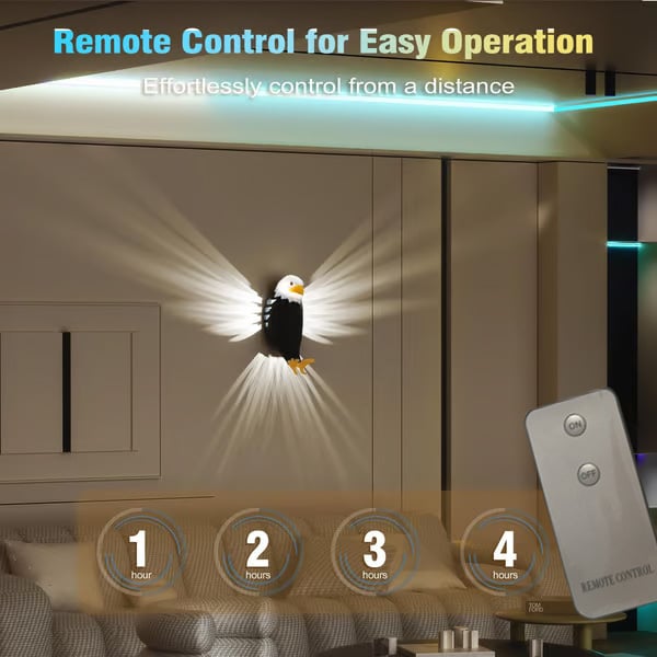 🦅Bald Eagle Wall Light✨Cool Wings🪽
